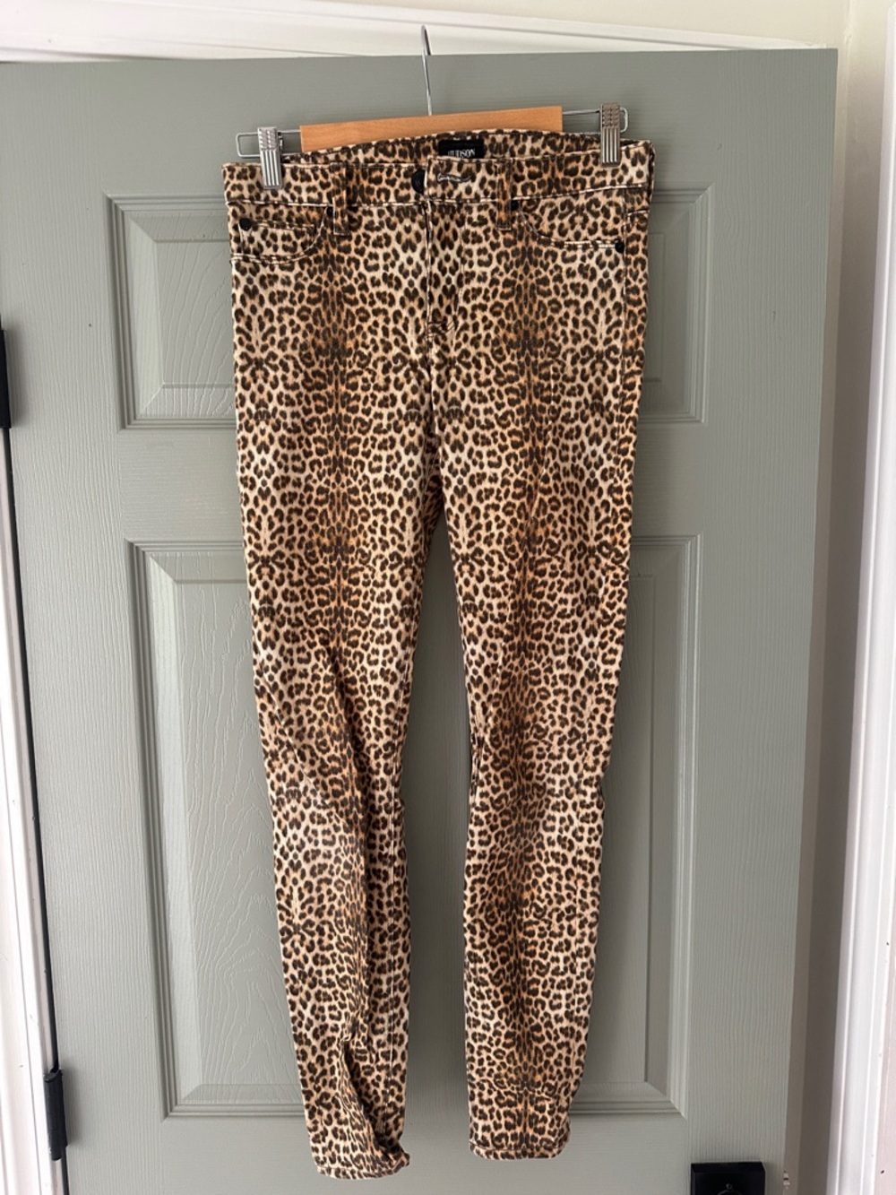 Hudson Nico Midrise Leopard Skinny Jeans